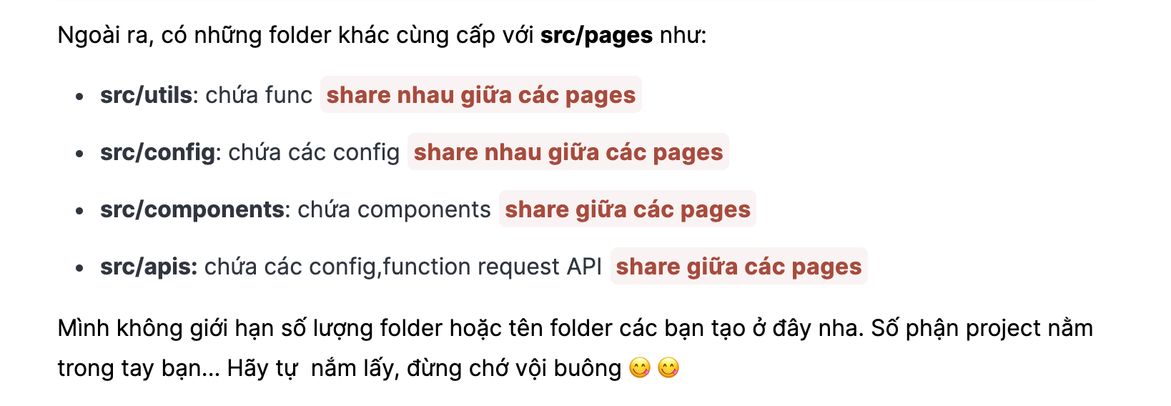 my react structure rules
