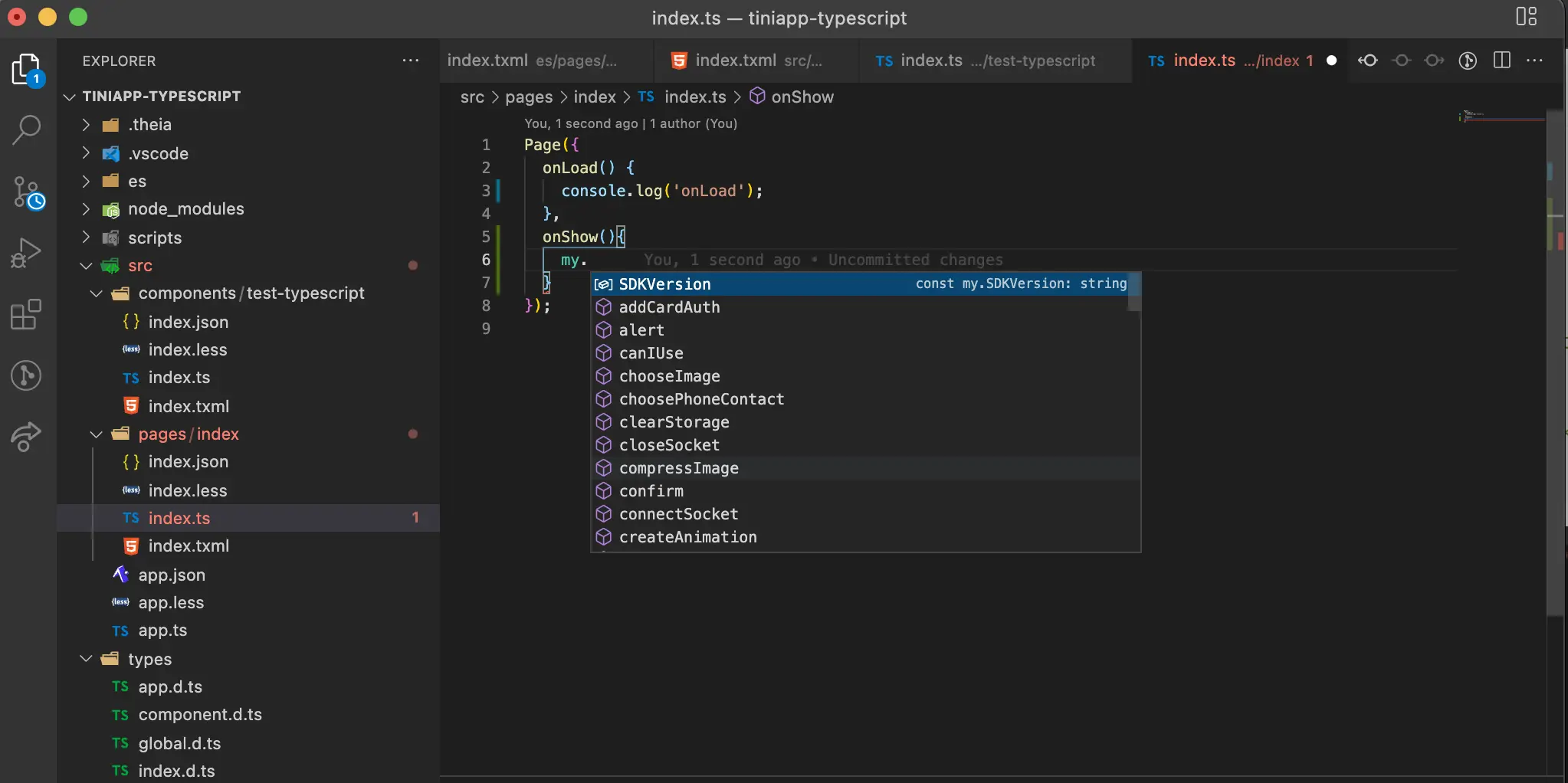 Build Tini App với TypeScript/Less